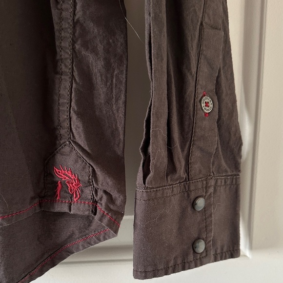 Men's Brown Western Pearl Snap Shirt - Picture 6 of 6